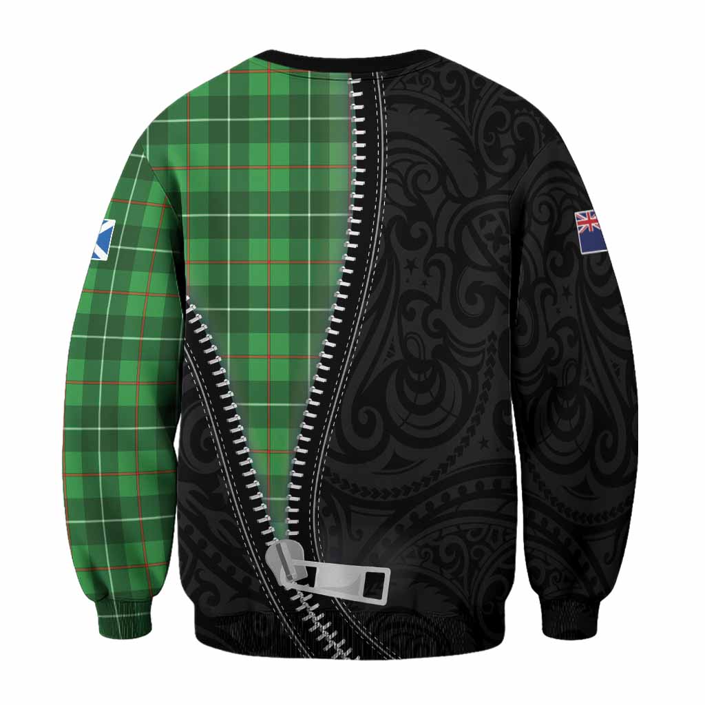 Galloway Tartan Sweatshirt New Zealand Pattern Unique Zipper Stylized