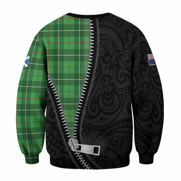 Galloway Tartan Sweatshirt New Zealand Pattern Unique Zipper Stylized