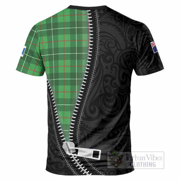 Galloway Tartan T-Shirt New Zealand Pattern Unique Zipper Stylized
