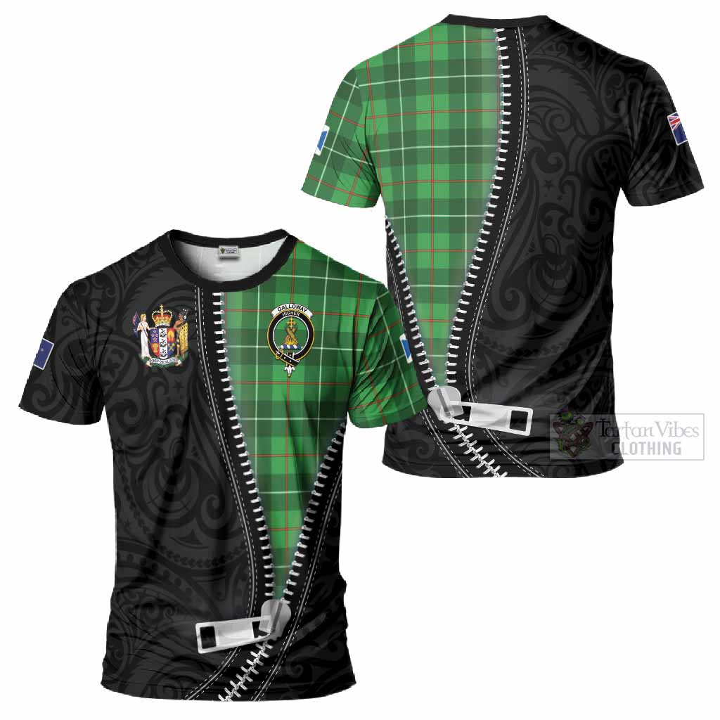 Galloway Tartan T-Shirt New Zealand Pattern Unique Zipper Stylized