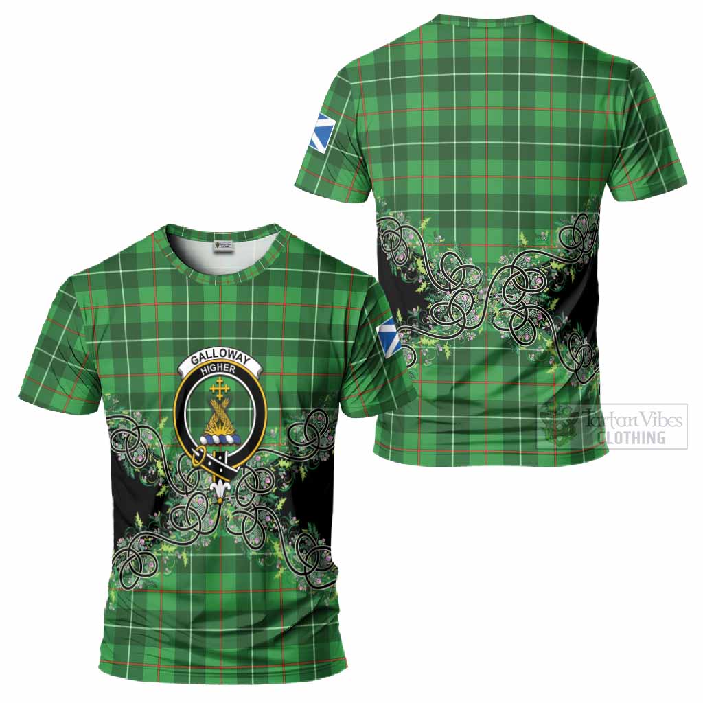 Galloway Tartan T-Shirt Thistle Scottish Spirit