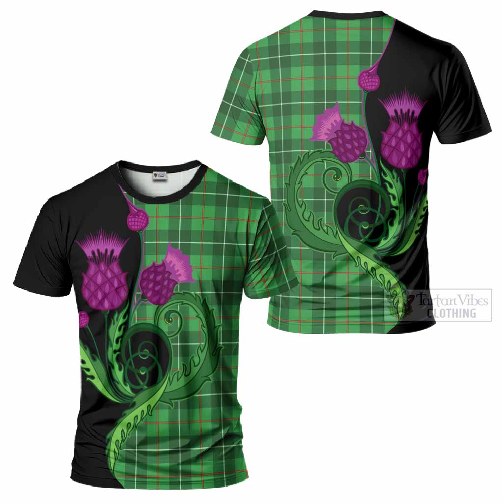 Galloway Tartan T-Shirt Traditional Scottish Thistle