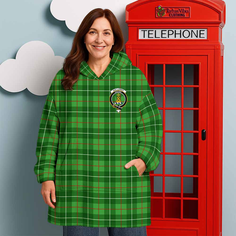 Galloway Tartan Wearable Blanket with Family Crest - Tartan Vibes Clothing