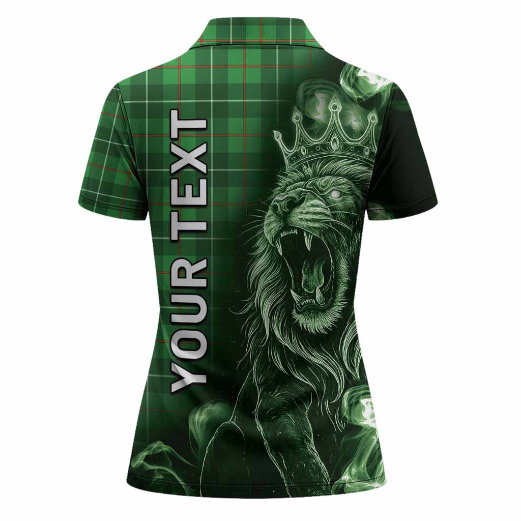 Galloway Tartan Women Polo Shirt Roaring Lion Heritage