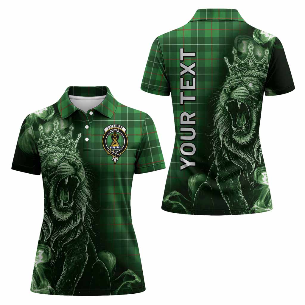 Galloway Tartan Women Polo Shirt Roaring Lion Heritage