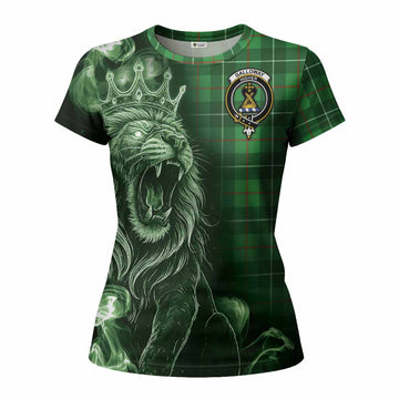 Galloway Tartan Women T shirt Roaring Lion Heritage