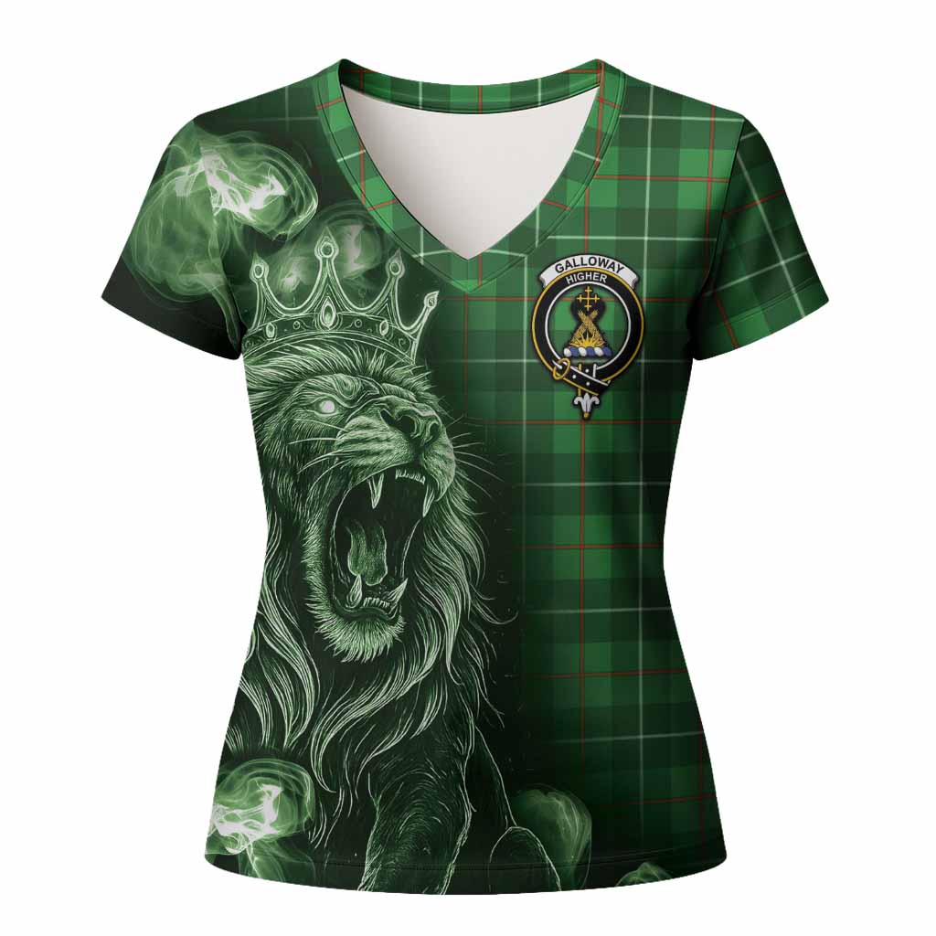 Galloway Tartan Women T shirt Roaring Lion Heritage