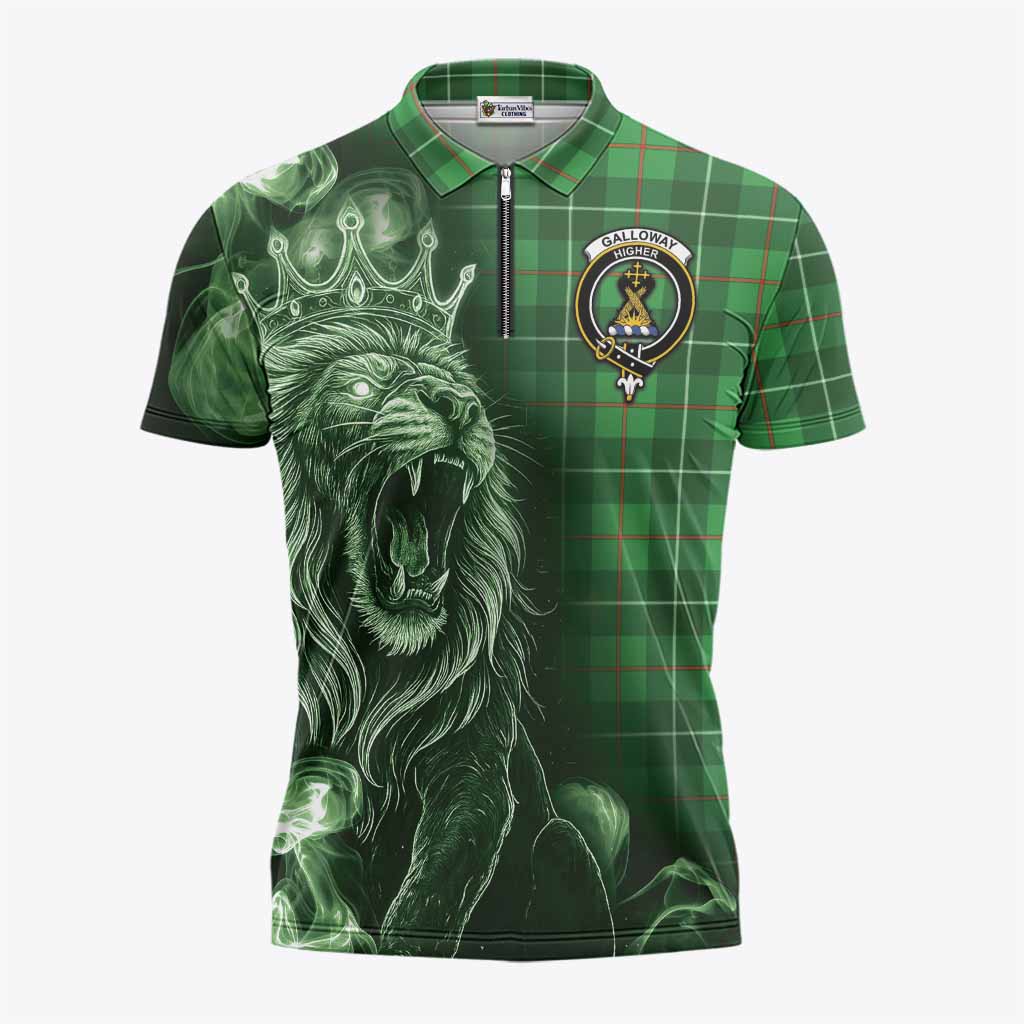 Galloway Tartan Zipper Polo Shirt Roaring Lion Heritage
