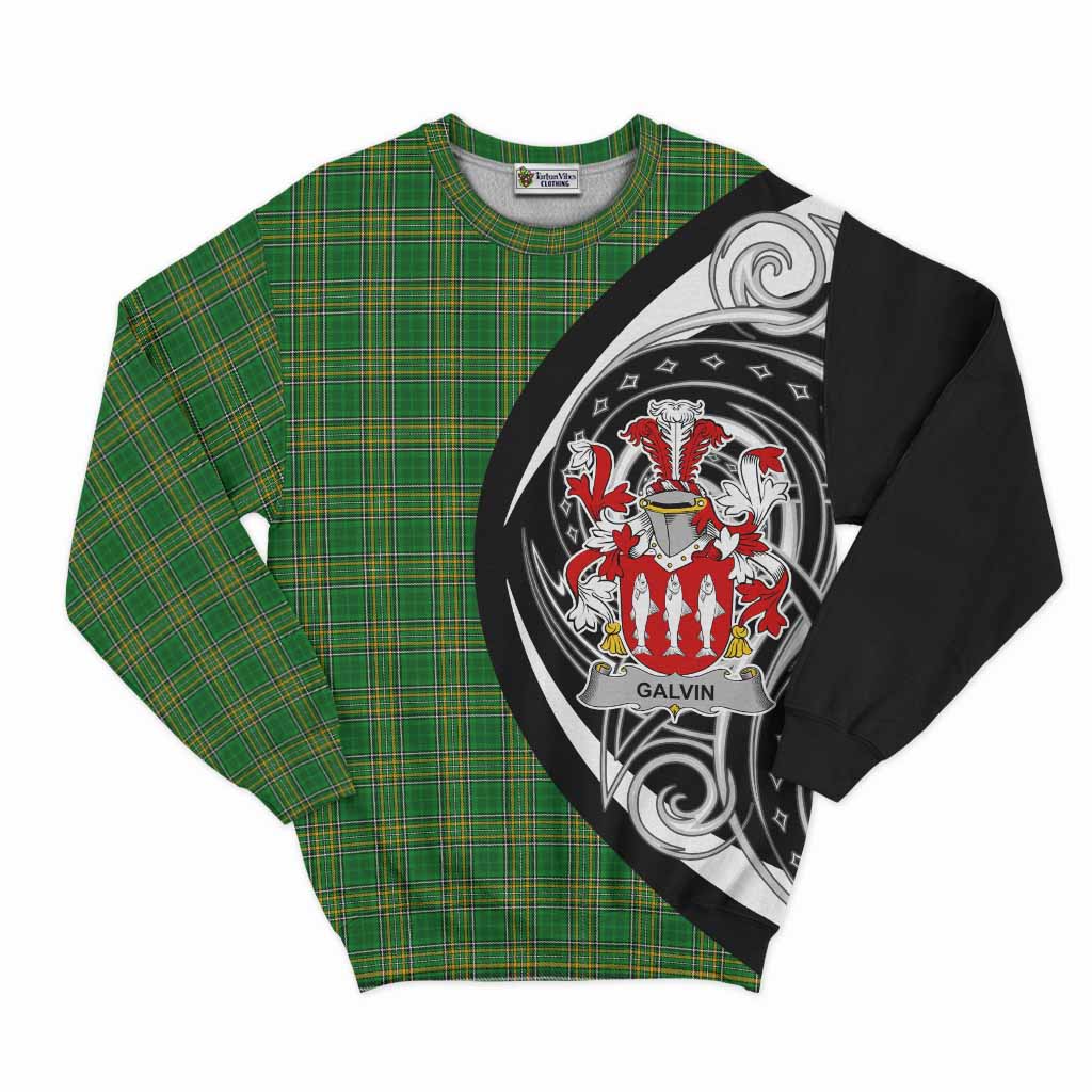 Galvin Irish Clan Sweatshirt Celtic Circle Style Unisex - Tartan Vibes Clothing
