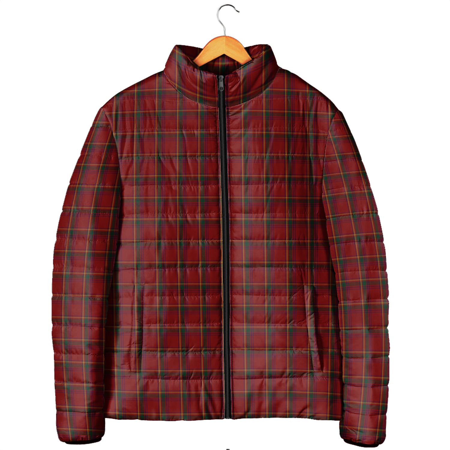 Galway County Ireland Tartan Padded Jacket Men's Padded Jacket - Tartan Vibes Clothing