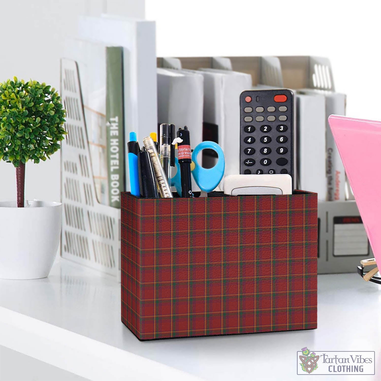 Galway County Ireland Tartan Pen Holder One Size 5.9"(L)*2.7"(W)*4.3"(H) - Tartan Vibes Clothing