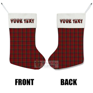 Galway County Ireland Tartan Christmas Stocking with Personalized Text - Tartan Vibes Clothing