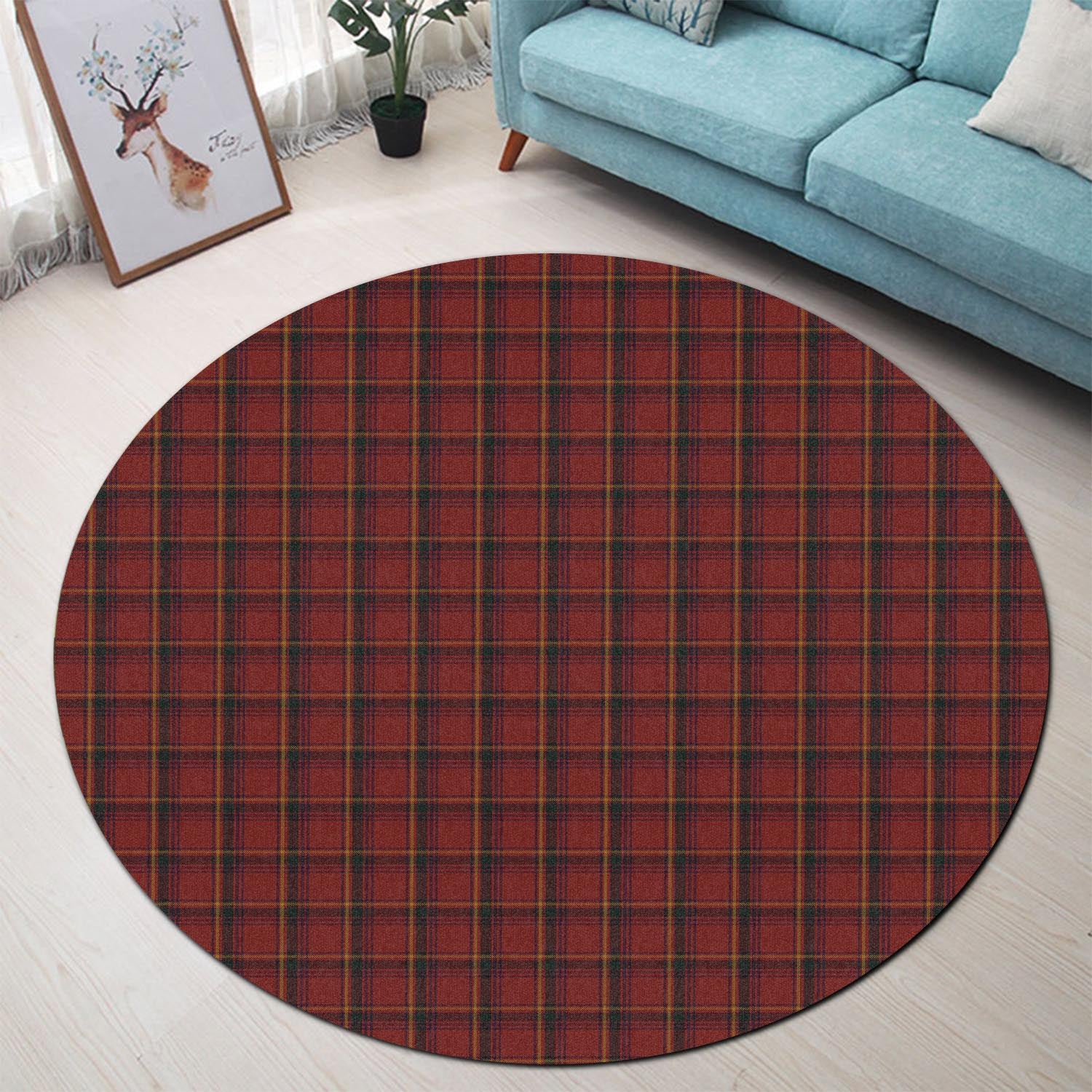 Galway County Ireland Tartan Round Rug - Tartan Vibes Clothing