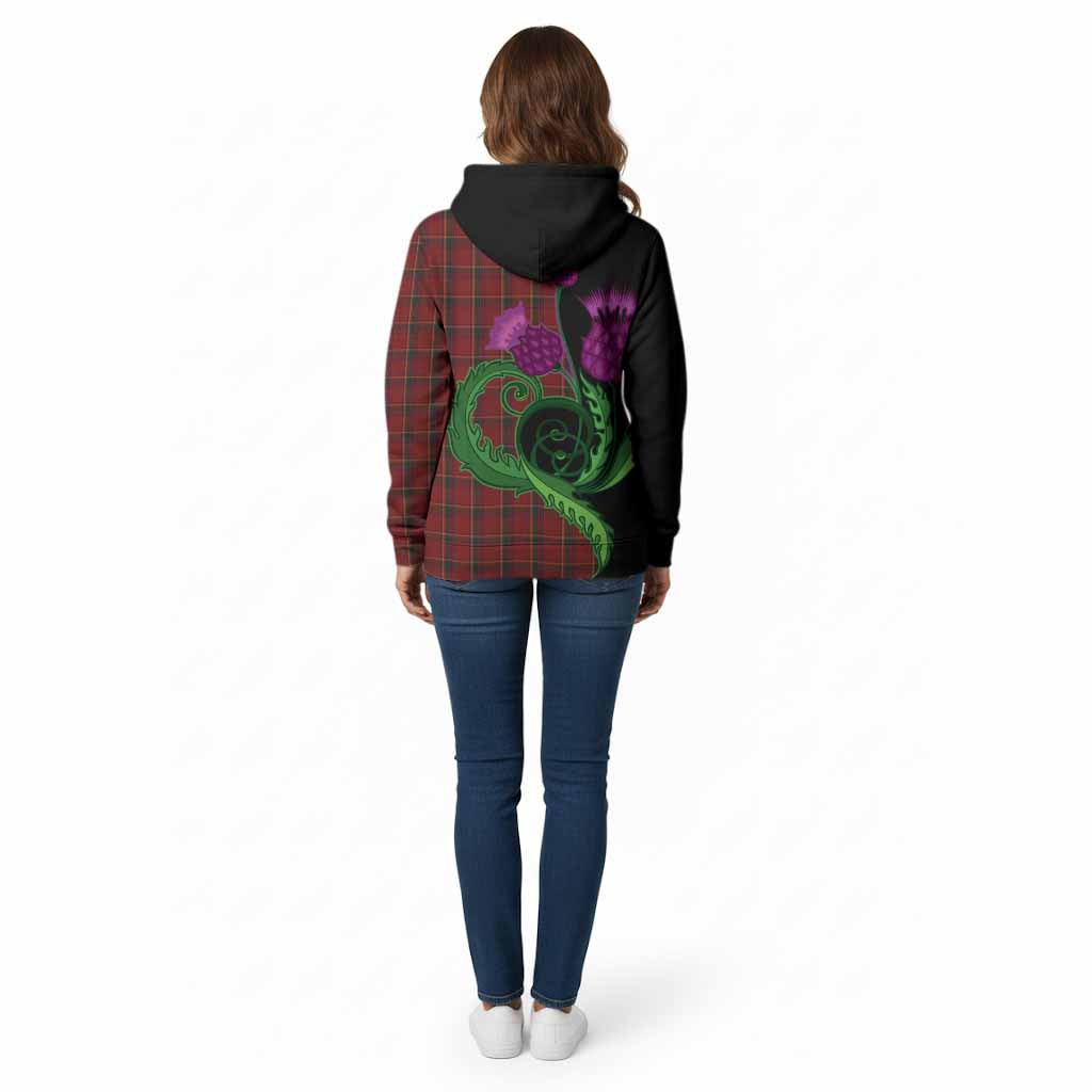 Galway County Ireland Tartan Cotton Hoodie Traditional Scottish Thistle