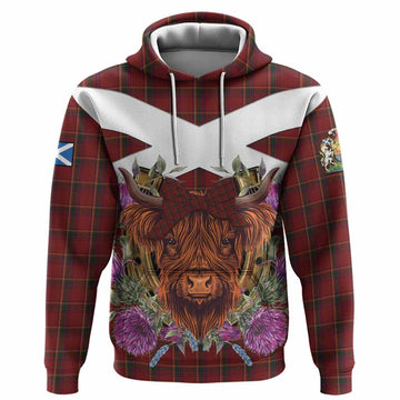 Galway County Ireland Tartan Hoodie Scottish Thistle Heilan Coo