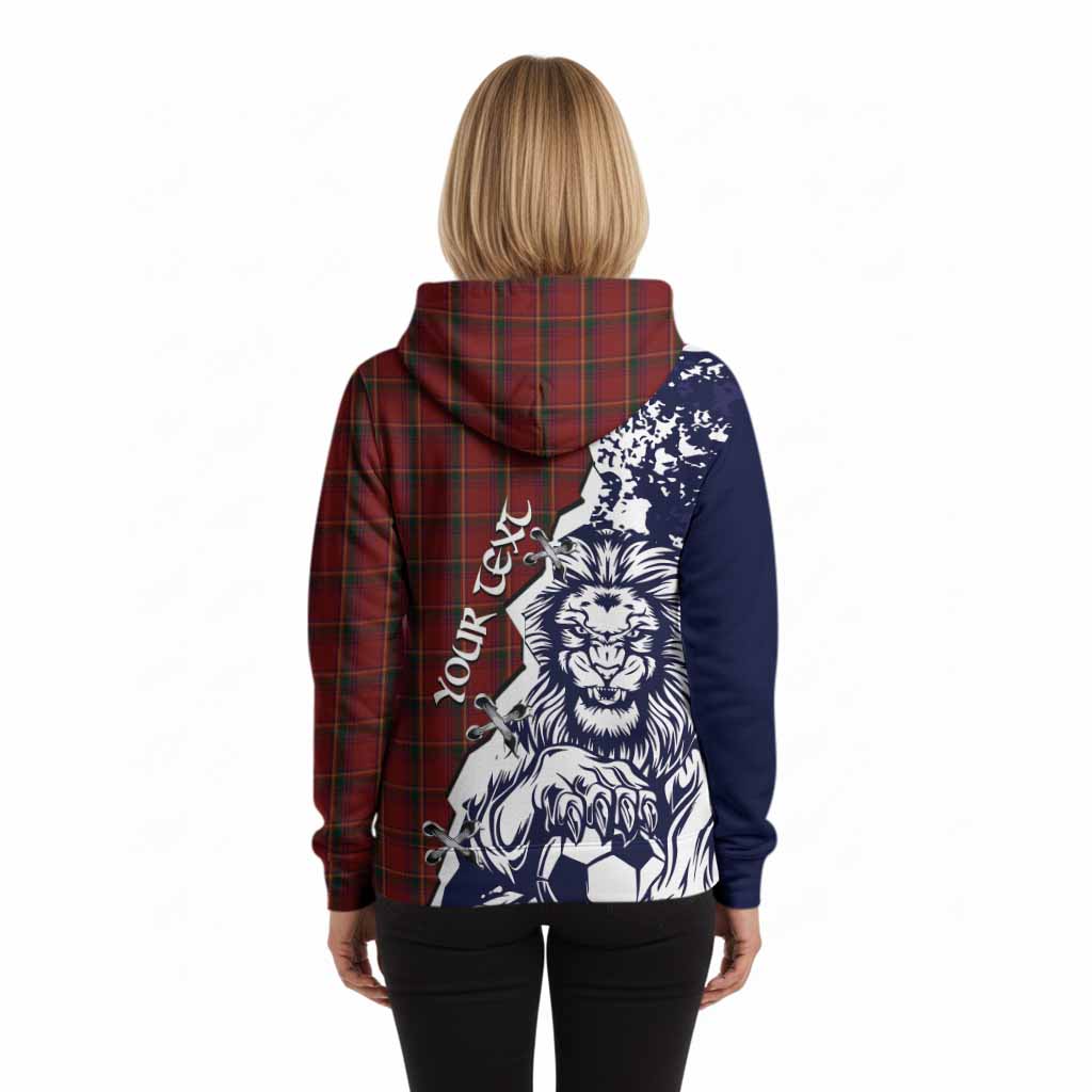 Galway County Ireland Tartan Scottish Hoodie Angry Lion With Soccer Ball Style
