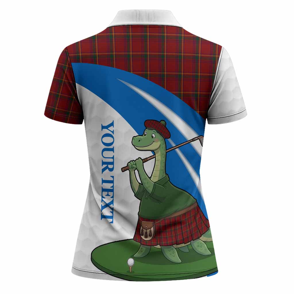 Galway Tartan Crest Golf Nessie Women Polo Shirt Loch Ness Monster Sporty Style