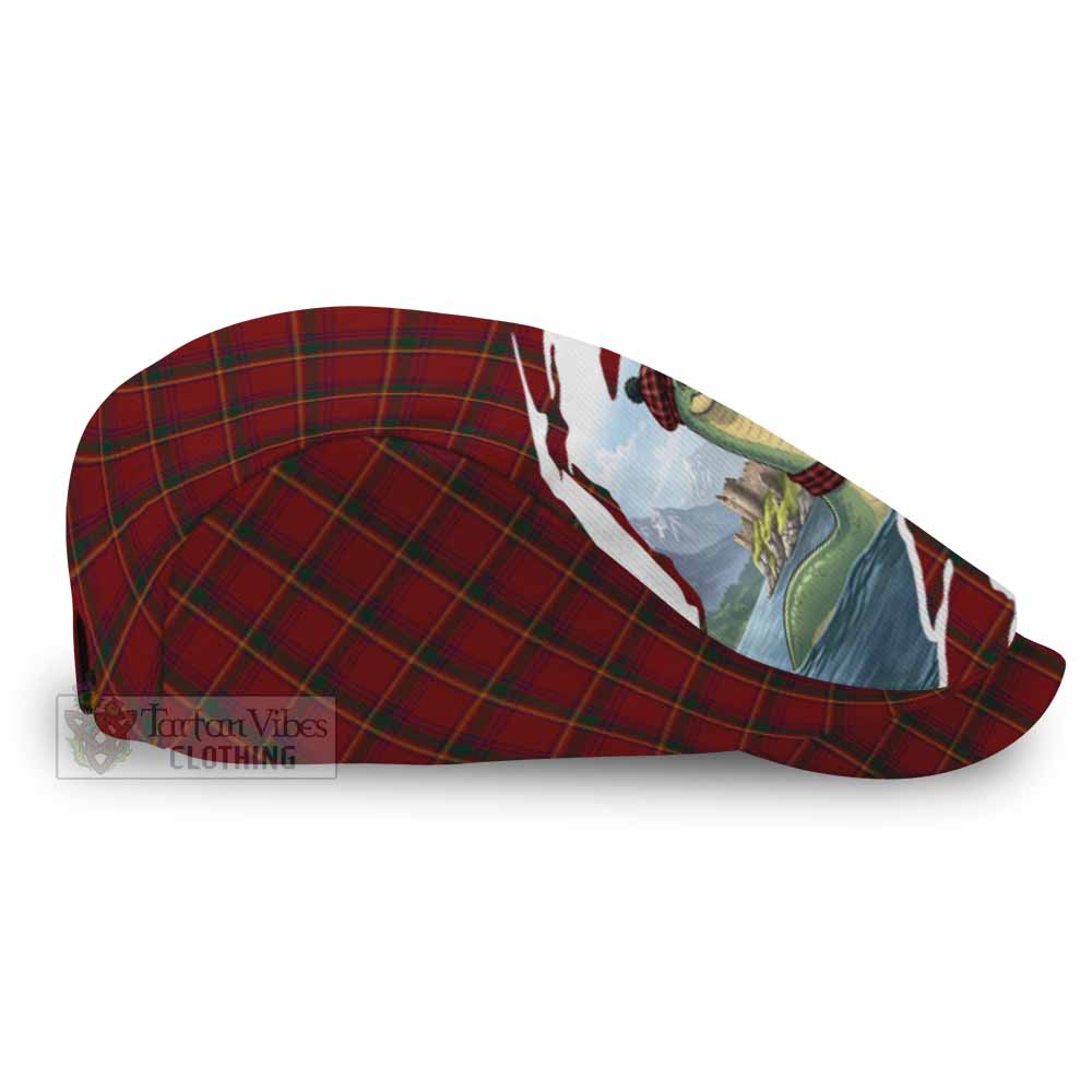 Galway Tartan Loch Ness Monster Scottish Heritage Art Flat Cap, Jeff Cap