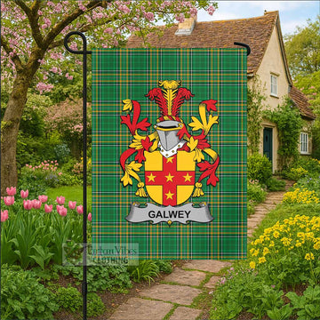 Galwey Irish Clan Tartan Flag with Coat of Arms