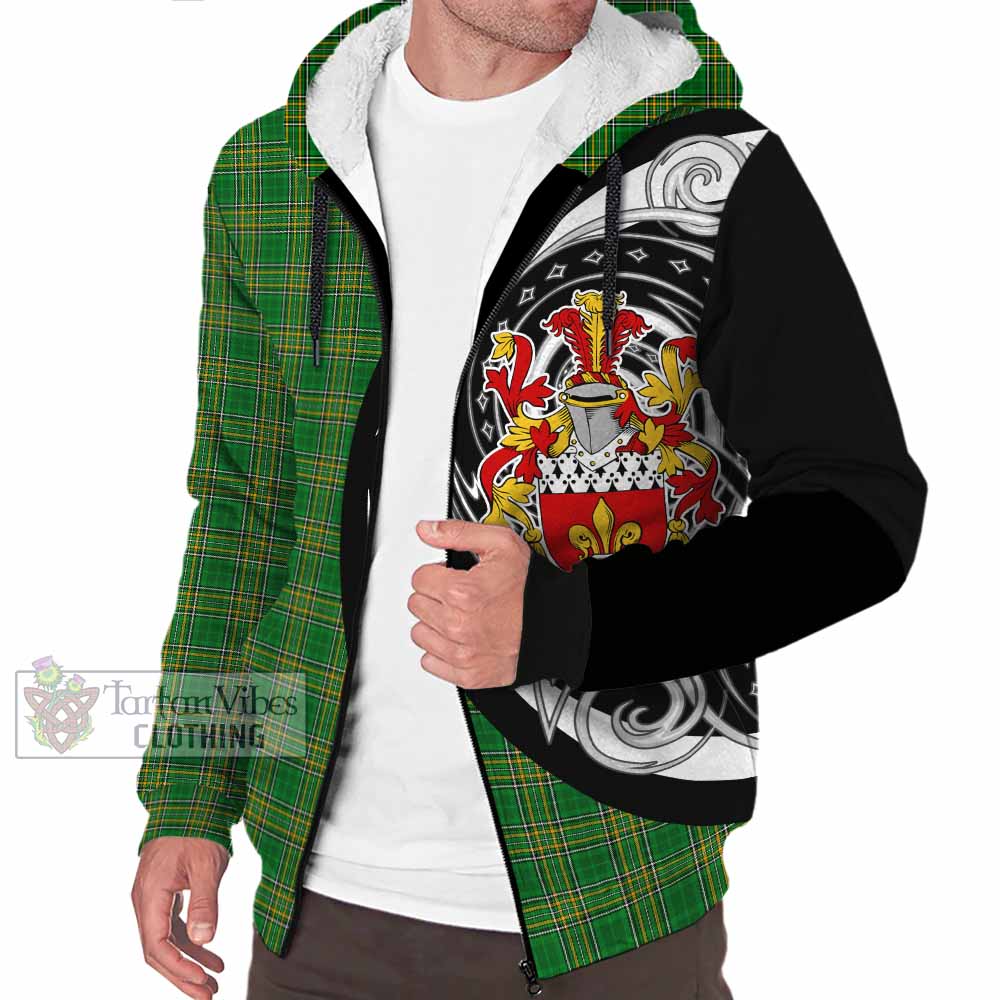 Tartan Vibes Clothing Gamble Irish Clan Sherpa Hoodie Celtic Circle Style