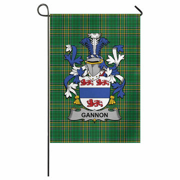Gannon Irish Clan Tartan Garden Flag with Coat of Arms