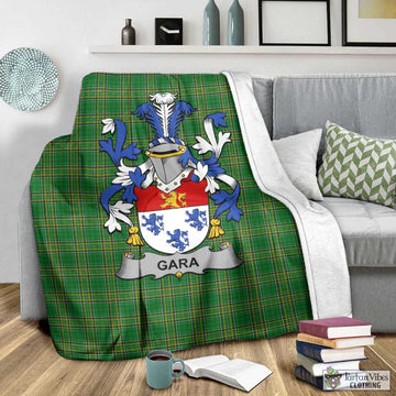 Gara Irish Clan Tartan Blanket with Coat of Arms