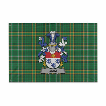 Gara Irish Clan Tartan House Flag with Coat of Arms