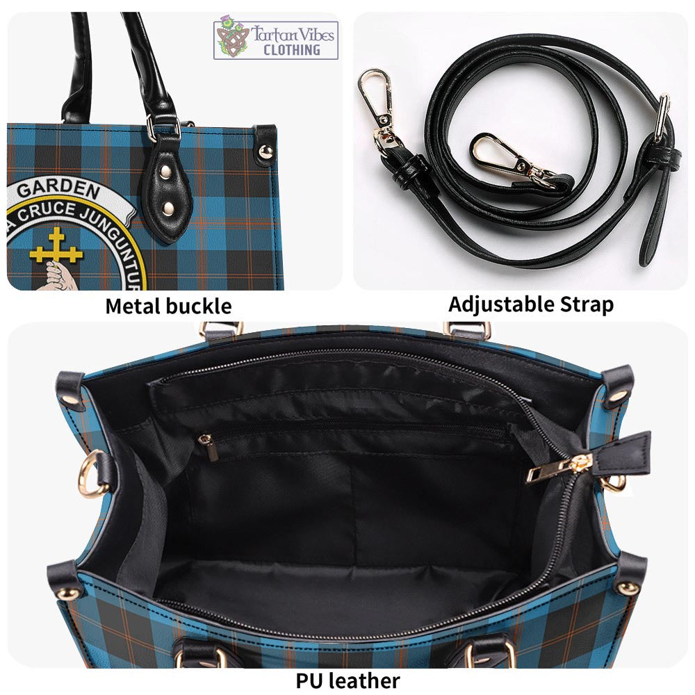 Garden (Gardyne) Tartan Luxury Leather Handbags with Family Crest - Tartan Vibes Clothing