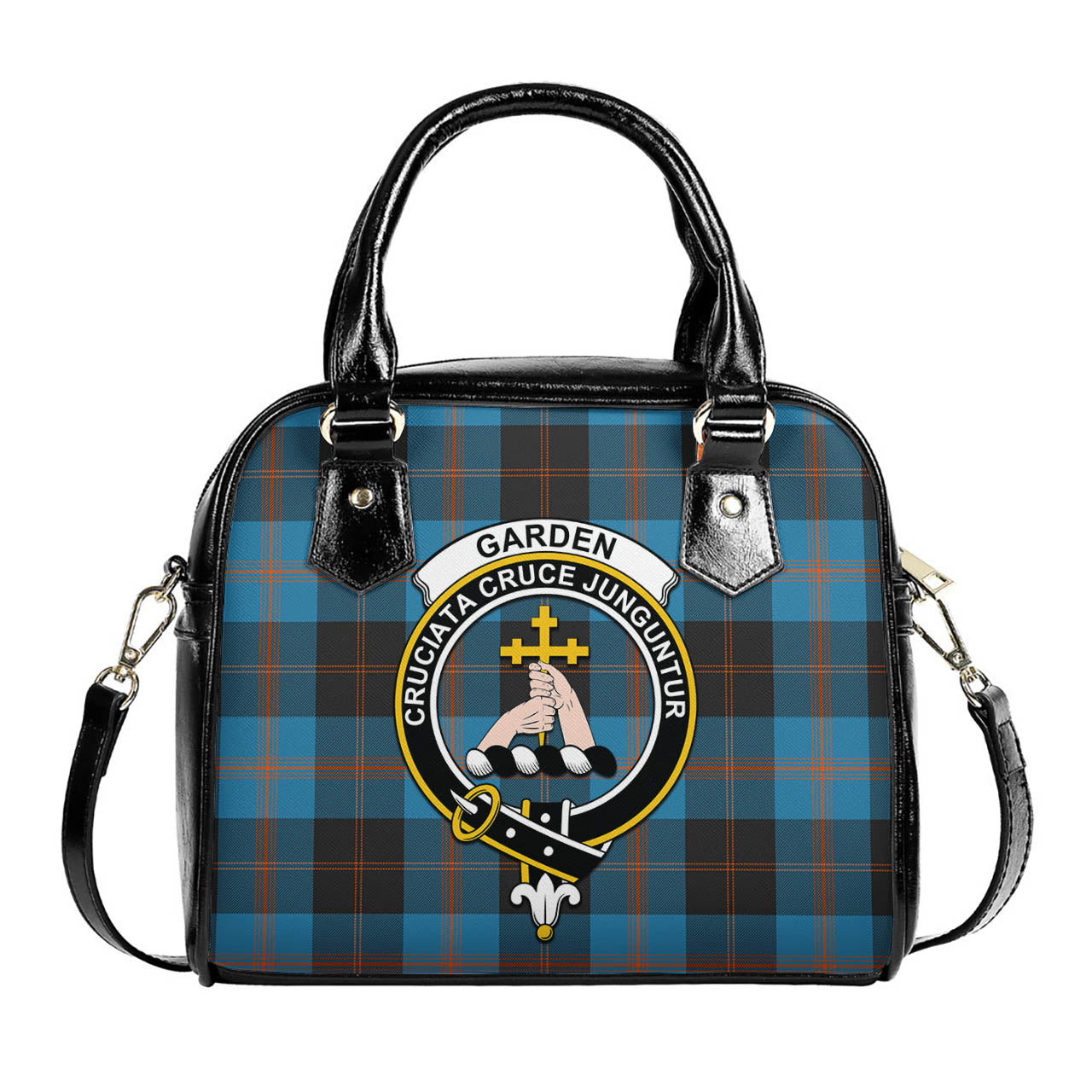 Garden (Gardyne) Tartan Shoulder Handbags with Family Crest One Size 9*21*24 cm (3.54*8.27*9.45 inches) - Tartan Vibes Clothing