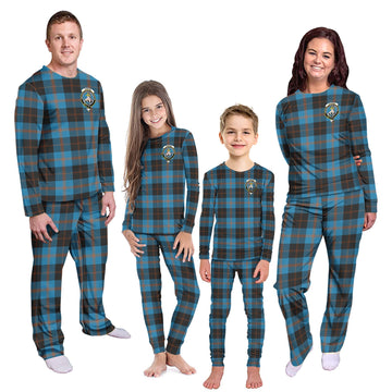 Garden (Gardyne) Tartan Pajamas Family Set with Family Crest Kid - Tartan Vibes Clothing