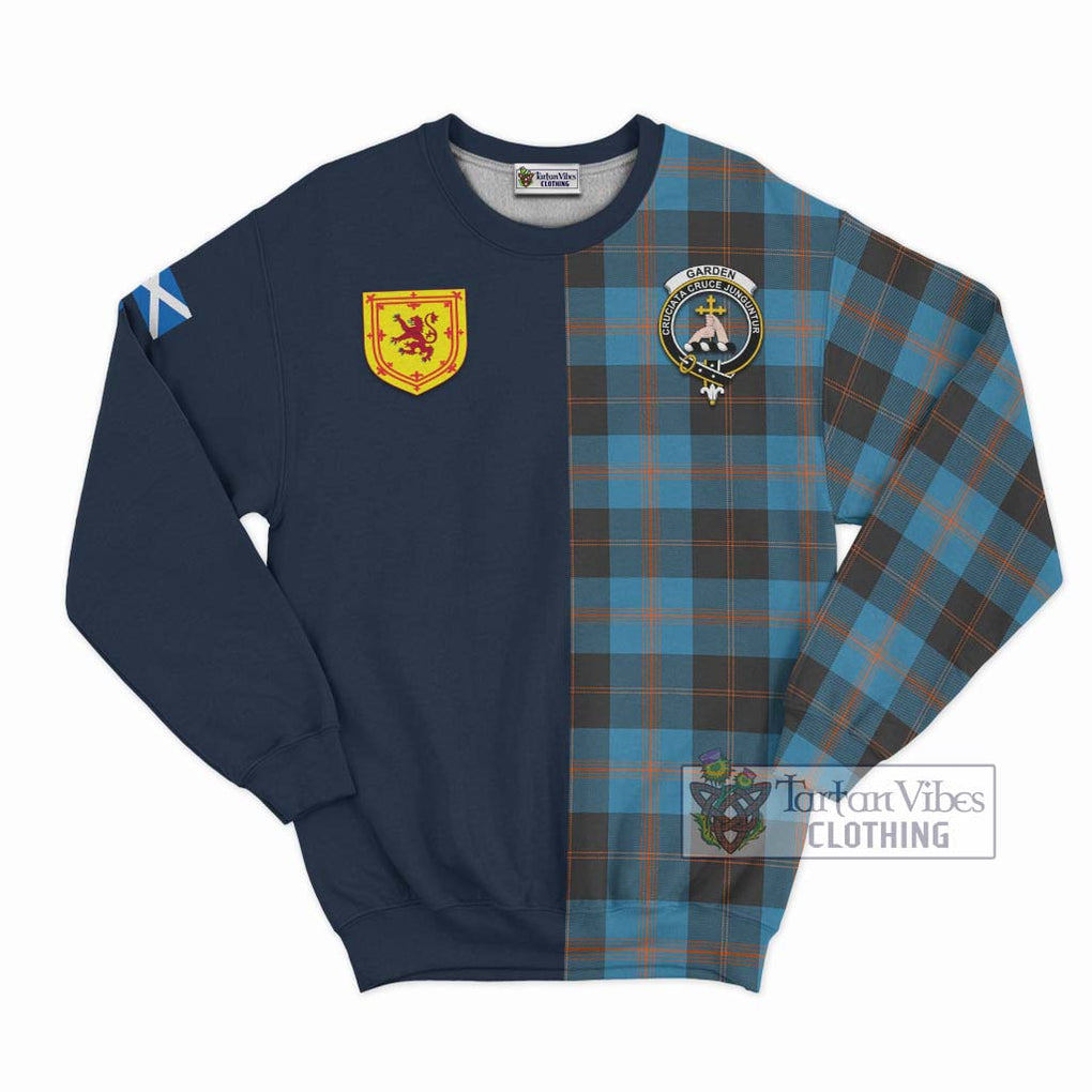 Garden (Gardyne) Tartan Sweatshirt Alba with Scottish Lion Royal Arm Half Style Unisex - Tartan Vibes Clothing