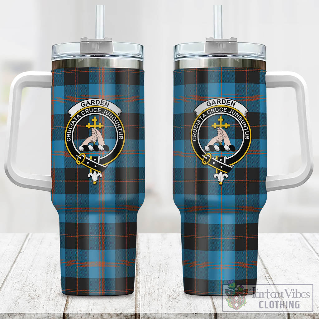 Garden (Gardyne) Tartan Tumbler with Handle with Family Crest One Size 40 OZ - Tartan Vibes Clothing