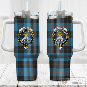 Garden (Gardyne) Tartan Tumbler with Handle with Family Crest One Size 40 OZ - Tartan Vibes Clothing