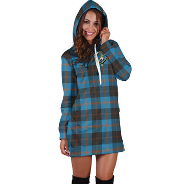 Garden (Gardyne) Tartan Hoodie Dress with Family Crest - Tartan Vibes Clothing
