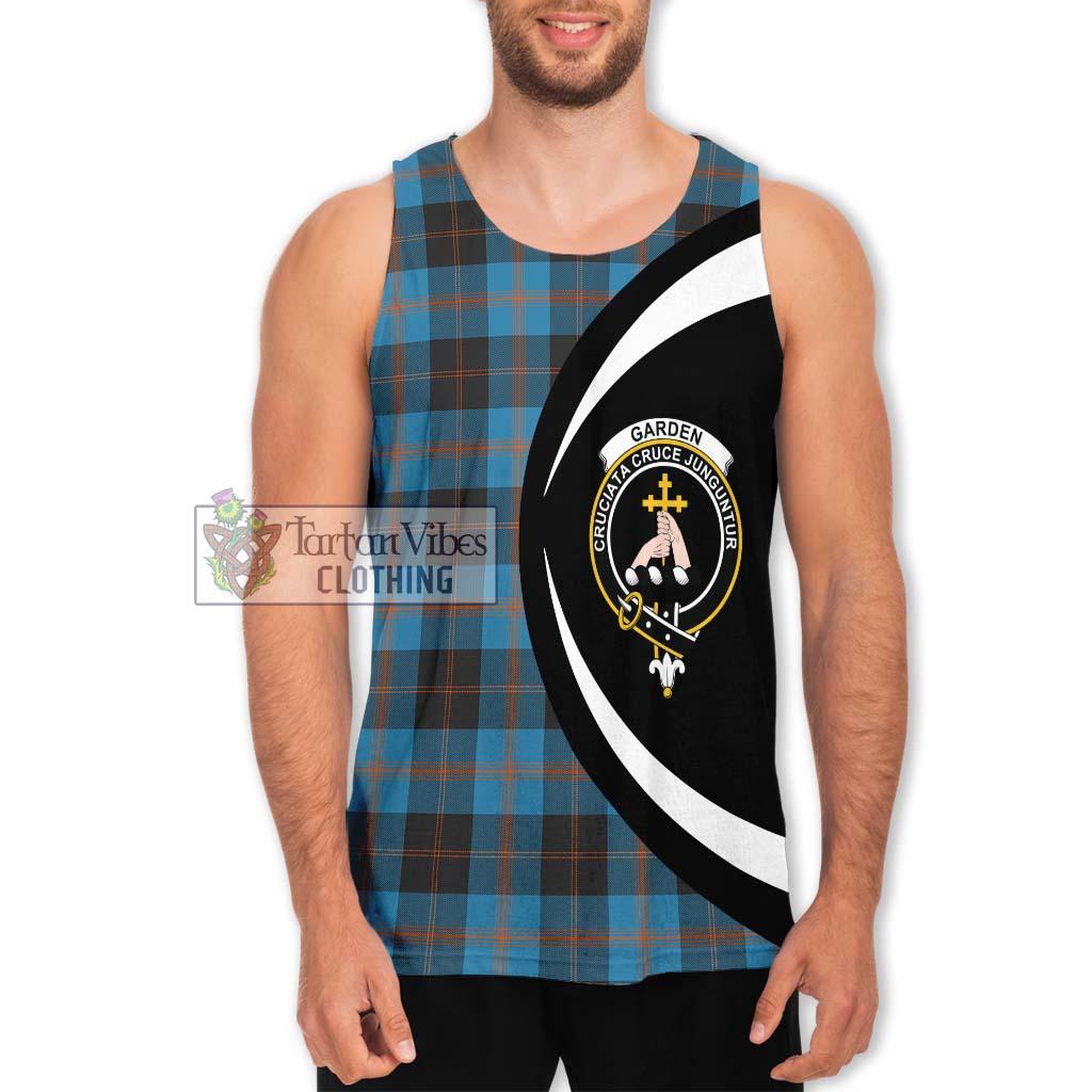 Garden (Gardyne) Tartan Men's Tank Top with Family Crest Circle Style Men - Tartan Vibes Clothing