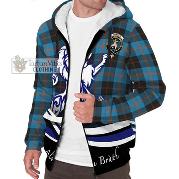 Garden (Gardyne) Tartan Sherpa Hoodie with Alba Gu Brath Regal Lion Emblem Unisex S - Tartan Vibes Clothing