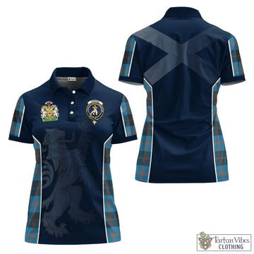 Garden (Gardyne) Tartan Women's Polo Shirt with Family Crest and Lion Rampant Vibes Sport Style Women - Tartan Vibes Clothing