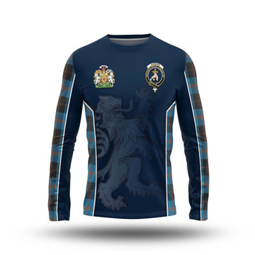 Garden (Gardyne) Tartan Long Sleeve T-Shirt with Family Crest and Lion Rampant Vibes Sport Style Unisex - Tartan Vibes Clothing