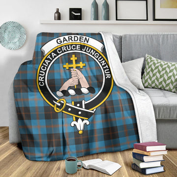 Garden (Gardyne) Tartan Blanket with Family Crest X-Large 59 x 79 inches 150 x 200 cm - Tartan Vibes Clothing