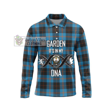 Garden (Gardyne) Tartan Long Sleeve Polo Shirt with Family Crest DNA In Me Style Unisex - Tartan Vibes Clothing