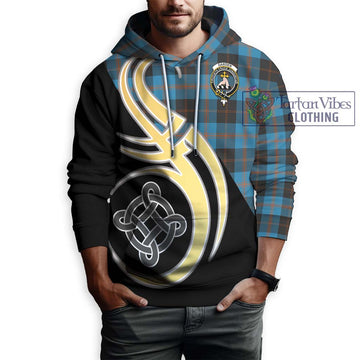 Garden (Gardyne) Tartan Hoodie with Family Crest and Celtic Symbol Style Zip Hoodie - Tartan Vibes Clothing
