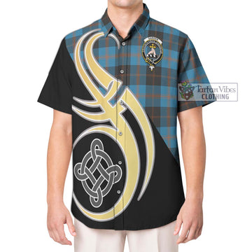 Garden (Gardyne) Tartan Hawaiian Shirt with Family Crest and Celtic Symbol Style Kid - Tartan Vibes Clothing