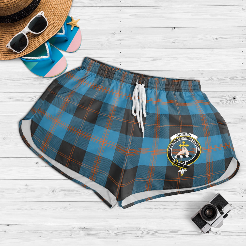Garden (Gardyne) Tartan Womens Shorts with Family Crest 4XL - Tartan Vibes Clothing
