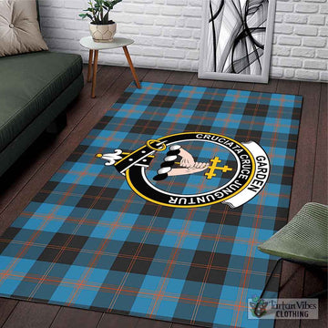 Garden (Gardyne) Tartan Area Rug with Family Crest L 59*86 inch (150x220 cm) - Tartan Vibes Clothing