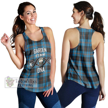 Garden (Gardyne) Tartan Women's Racerback Tanks with Family Crest DNA In Me Style 4XL - Tartan Vibes Clothing