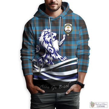 Garden (Gardyne) Tartan Hoodie with Alba Gu Brath Regal Lion Emblem Zip Hoodie - Tartan Vibes Clothing