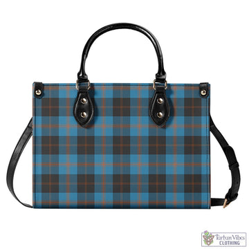 Garden (Gardyne) Tartan Luxury Leather Handbags L - Tartan Vibes Clothing