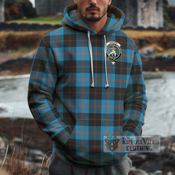 Garden (Gardyne) Tartan Cotton Hoodie with Family Crest Zip Hoodie - Tartan Vibes Clothing