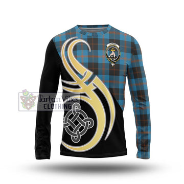 Garden (Gardyne) Tartan Long Sleeve T-Shirt with Family Crest and Celtic Symbol Style Unisex - Tartan Vibes Clothing