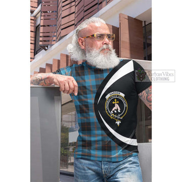 Garden (Gardyne) Tartan Cotton T-shirt with Family Crest Circle Style Men's Shirt - Tartan Vibes Clothing